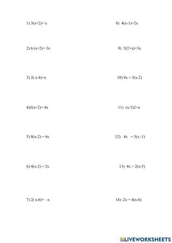 פתרון משוואות בנעלם אחד