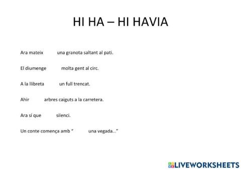 Hi ha -- Hi havia