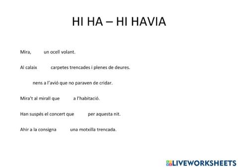 Hi ha--hi havia (2)