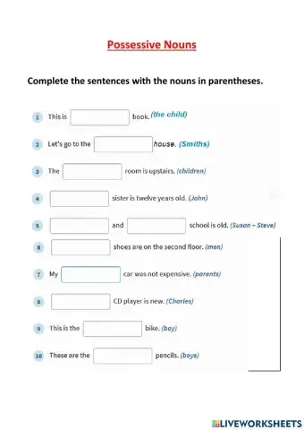 Possessive Nouns