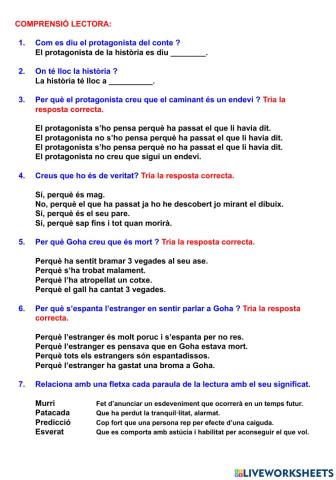 Comprensió lectora: Els tres brams de l'Ase.