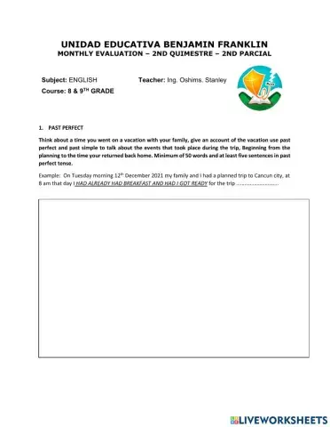 8th-9th English Exam