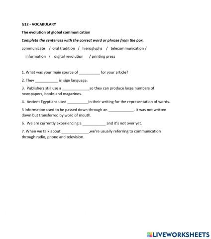 The evolution of global communication