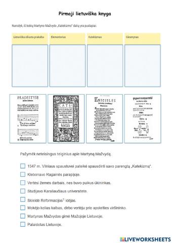 Pirmoji lietuviška knyga