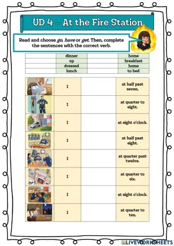 4º UD 4 - At the Fire Station 2ª Ficha