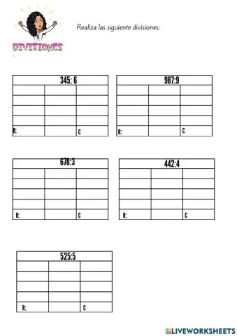 Divisiones abn un a cifra
