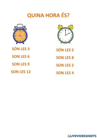 Quina hora és?