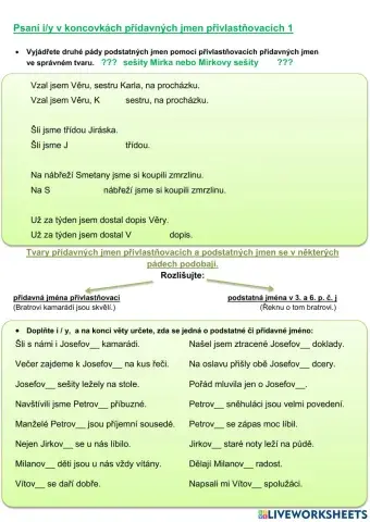 přivlastňovací 1