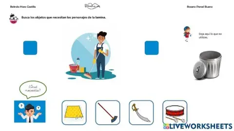 ¿Qué necesita?: limpiador