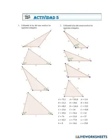 Solución de triángulos