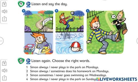 Adverbs of frequency