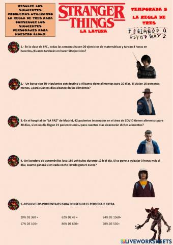 Stragers things regla de tres