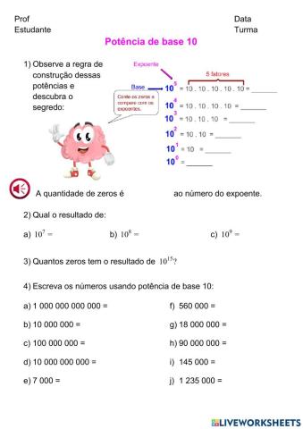 Potência de base 10