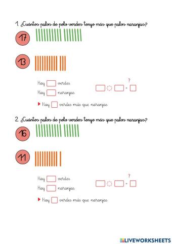 Problemas -más que- y -menos que-