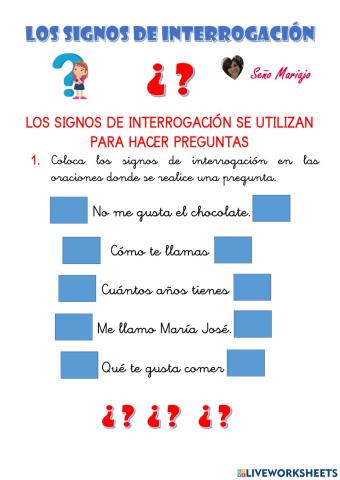 Los signos interrogación