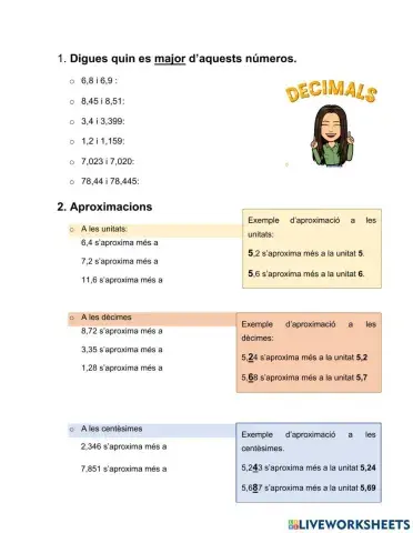 Aproximacions decimals