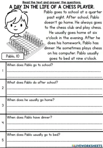 A day in the Life of A Chess Player