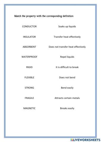 Properties of matter