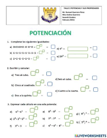 Potencias y propiedades