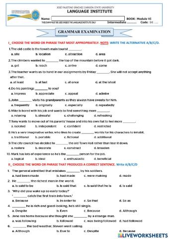 Intermediate - Module 6 - 1st book - Round up