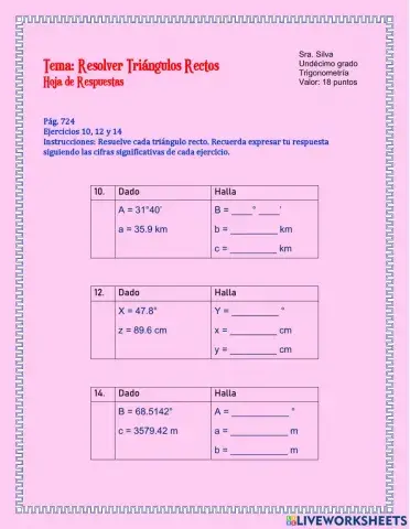 Resolver Triángulos Rectos