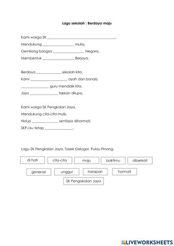 Lagu SK Pengkalan Jaya