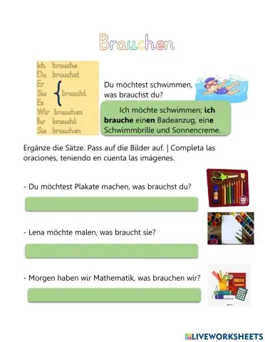 Brauchen - Akkusativ
