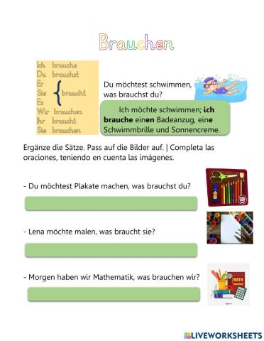 Brauchen - Akkusativ