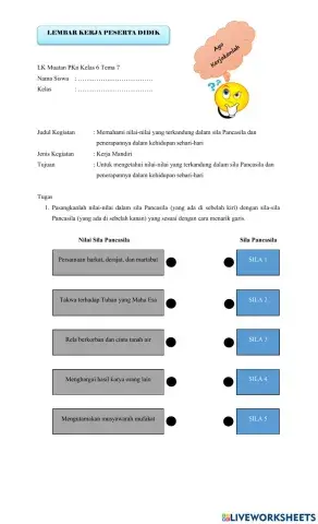 LKPD PKn Tema 7 Kelas VI