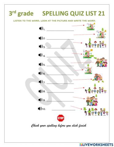 Spelling QUIZ