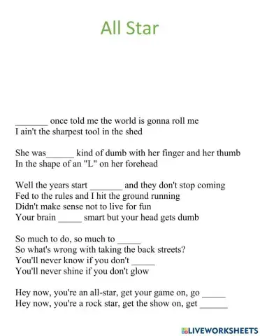 All Stars Shrek Song