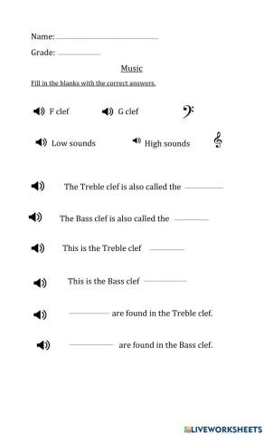 CPS Grade 1 and 2 Treble and Bass clef