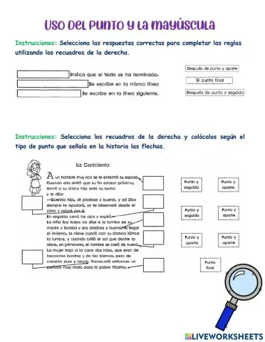 Uso de la mayúscula y el punto