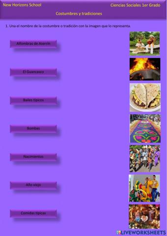 Costumbres y tradiciones 1ero