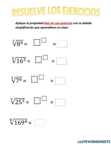 Propiedades de las radicación