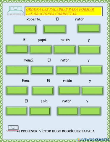 Ordena las oraciones con R