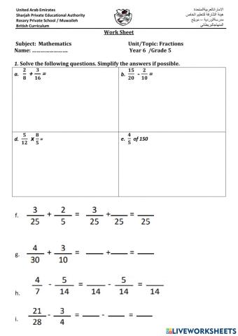 Fractions