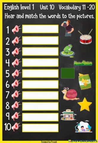 Unit 10 Vocabulary (11-20) match