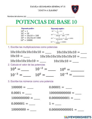 Potencias de base 10