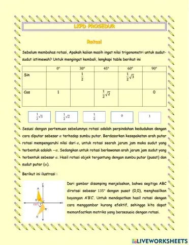 Rotasi,Dilatasi, Trasnformasi Oleh Matriks