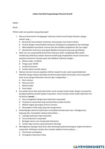 Pengembangan Ekonomi Kreatif