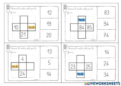 Suite des nombre Tableau de 100-4