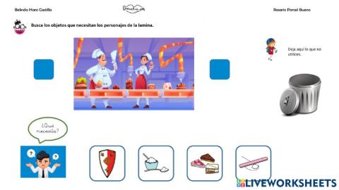 ¿Qué necesita?: pastelero