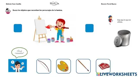 ¿Qué necesita?: pintora