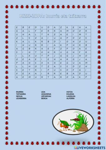 Hizki-zopa: Inurria eta txitxarra