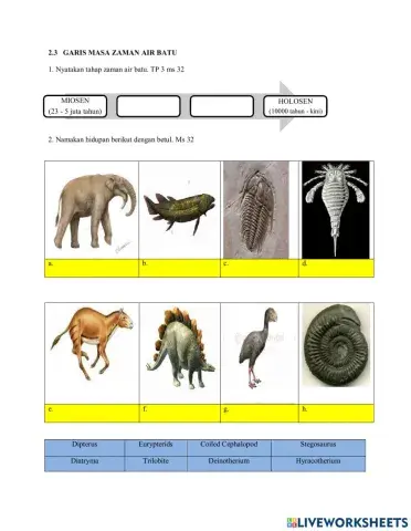 2.3 GARIS MASA ZAMAN AIR BATU