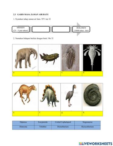 2.3 GARIS MASA ZAMAN AIR BATU