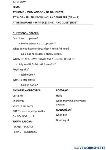 Can i have ...., please?