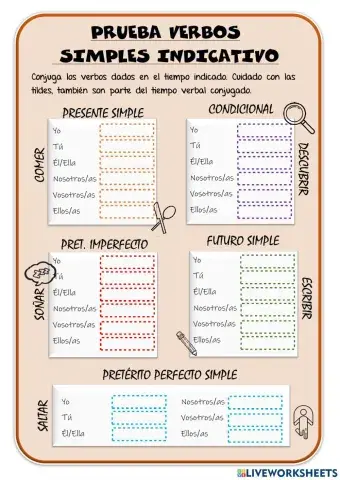 Conjugar verbos simples