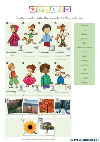 Clothes and seasons.